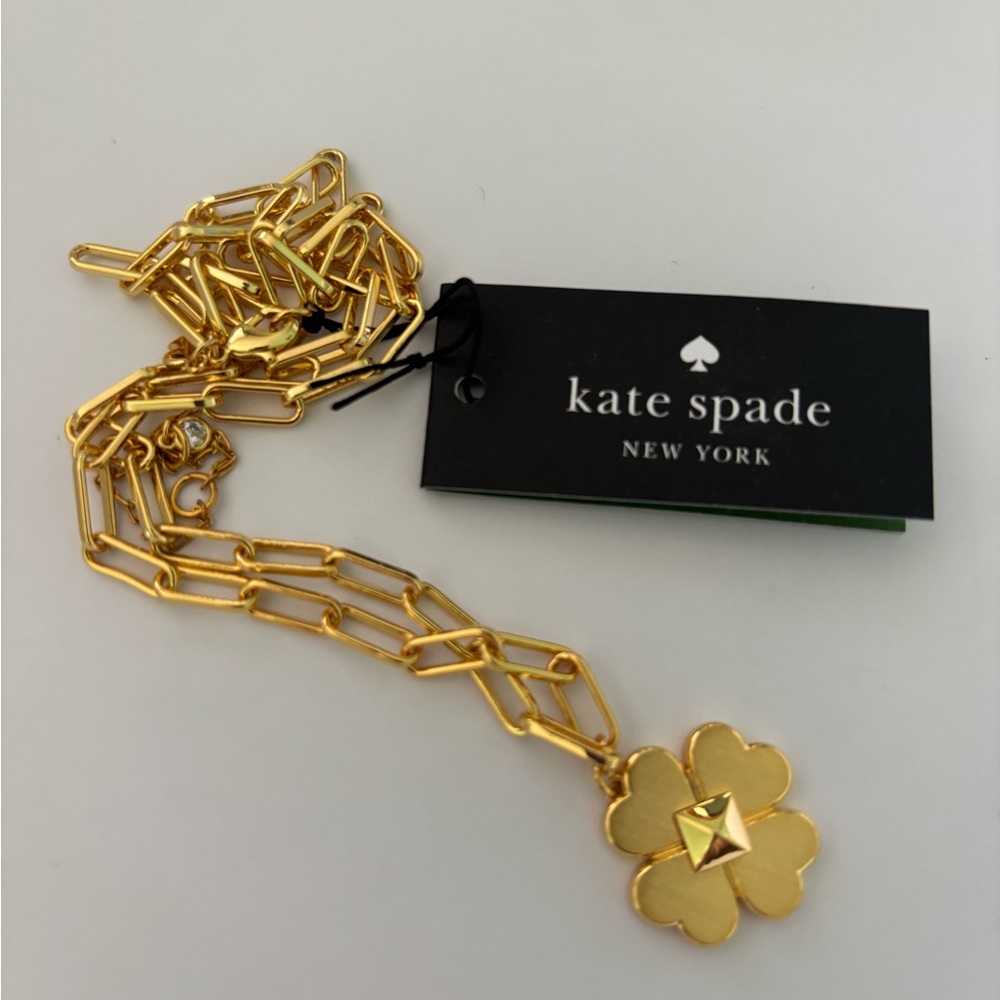 Kate Spade Gold Glove Charm Necklace 17” chain - Picture 4 of 7
